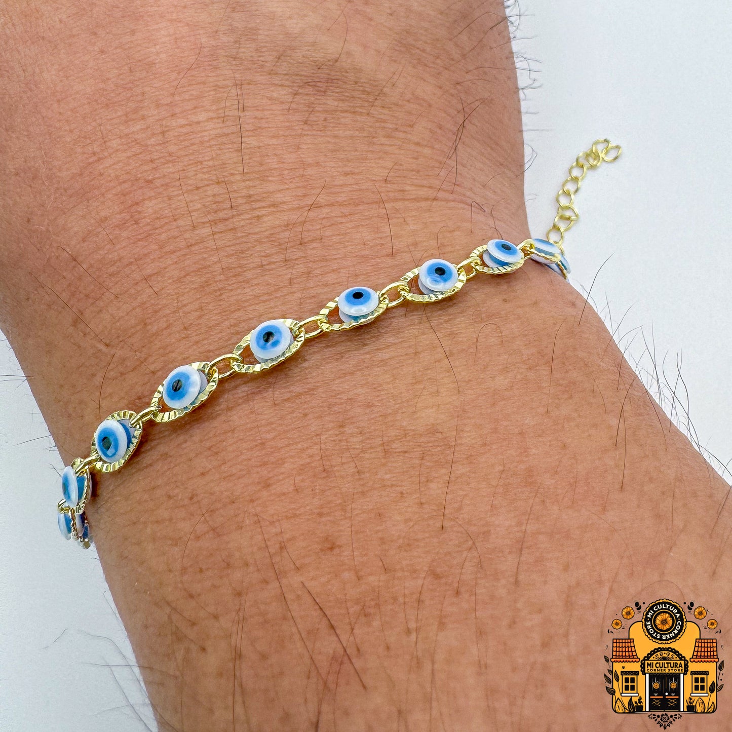 Elegant Gold-Silver-Plated Evil Eye Bracelet - Protection and Style Combined - Pulsera de Ojo Turco Chapada en Oro o plata - Protección y Estilo Combinados