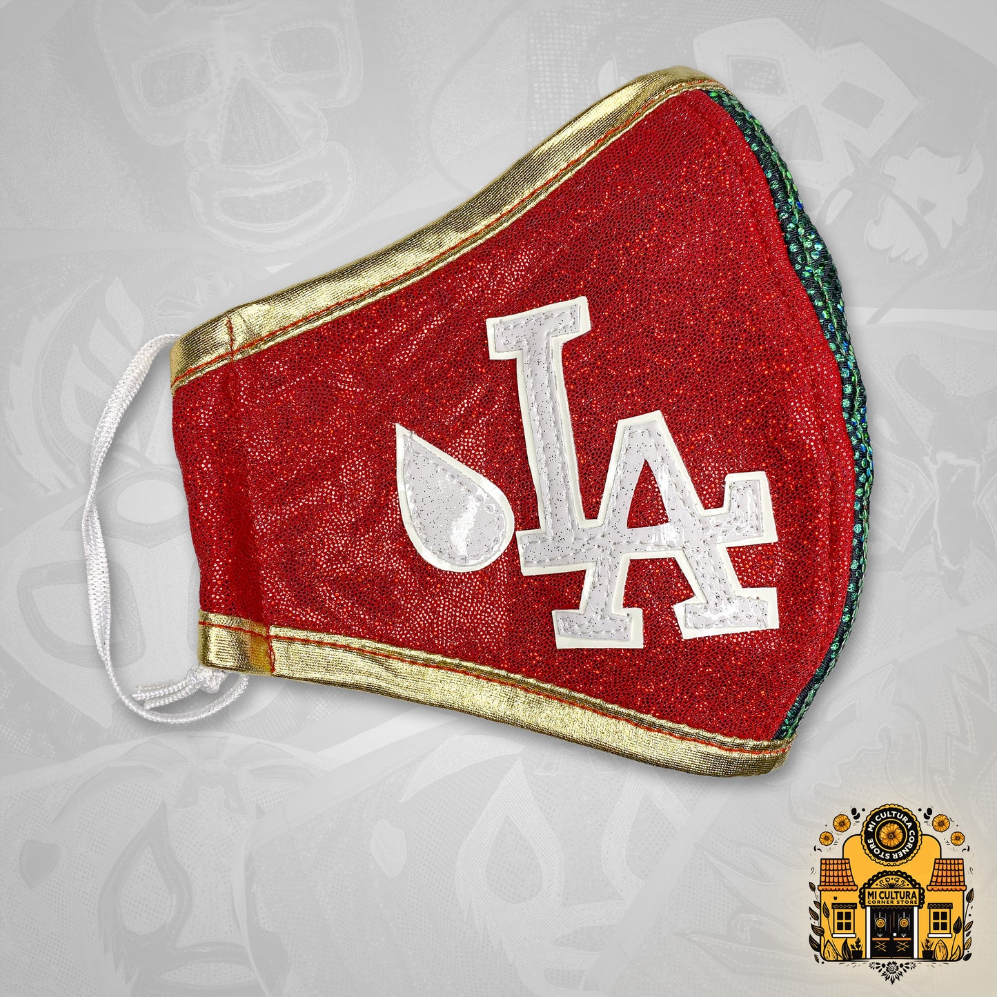 Los Angeles (LA) Dodgers Mexican Tri-Color Luchador Wrestler Face Cover