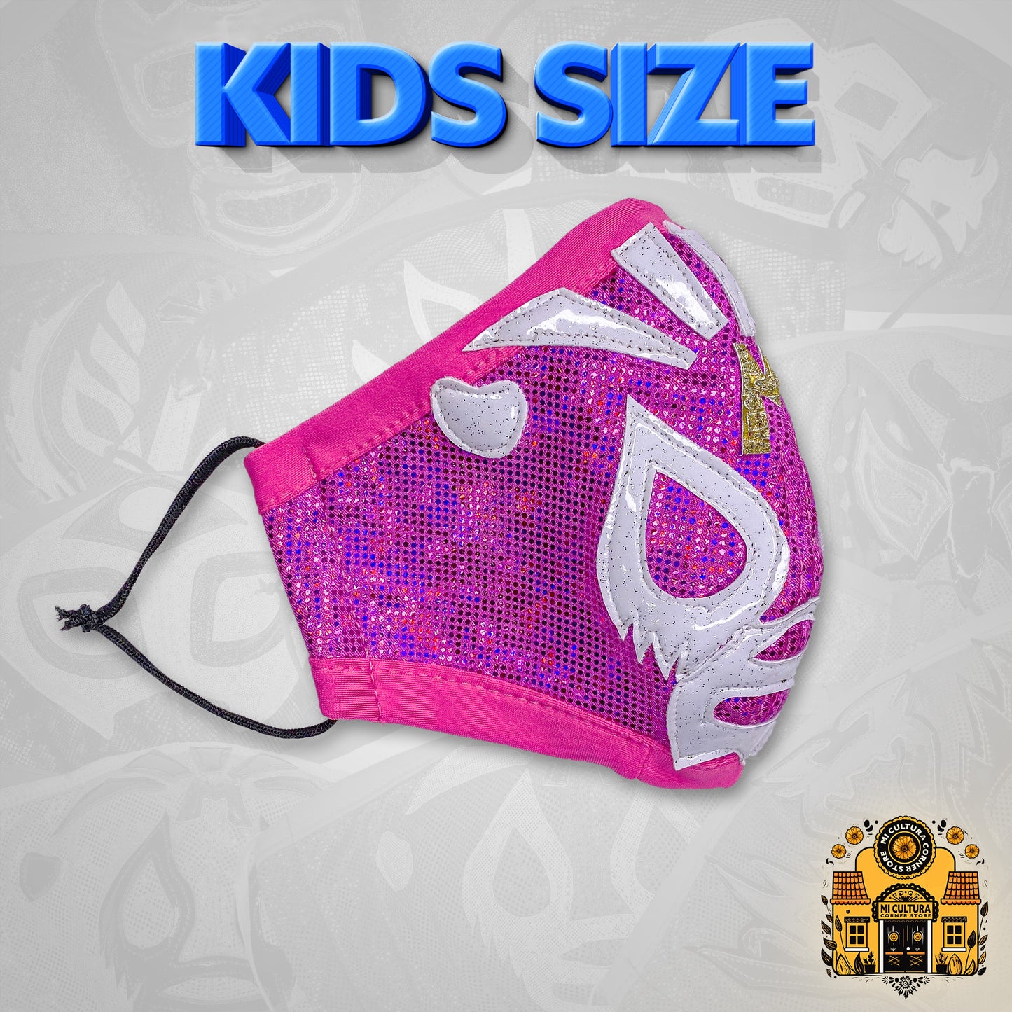 Mil Mascaras White and Pink - Kids Size