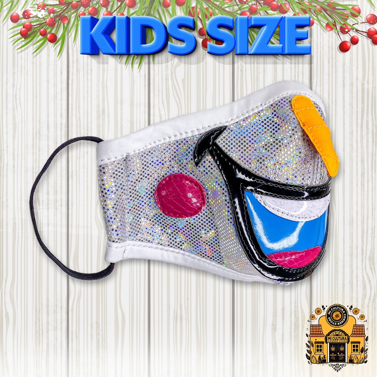 Snowman with Carrot Nose Face Cover - Kids