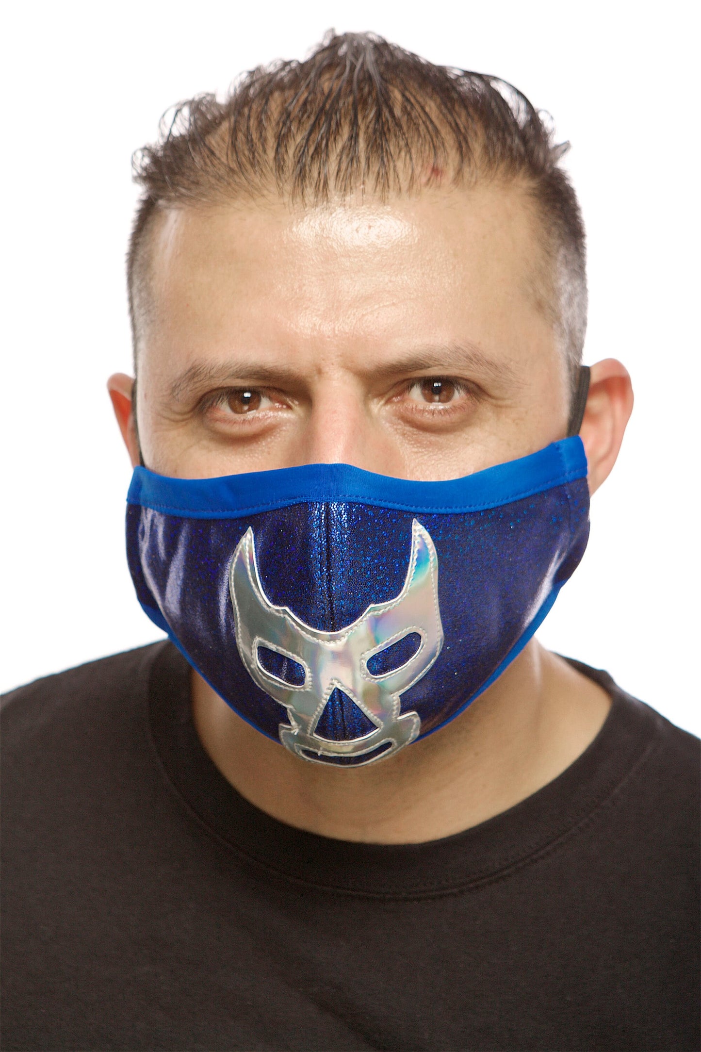 Blue Demon Luchador Wrestler Face Cover