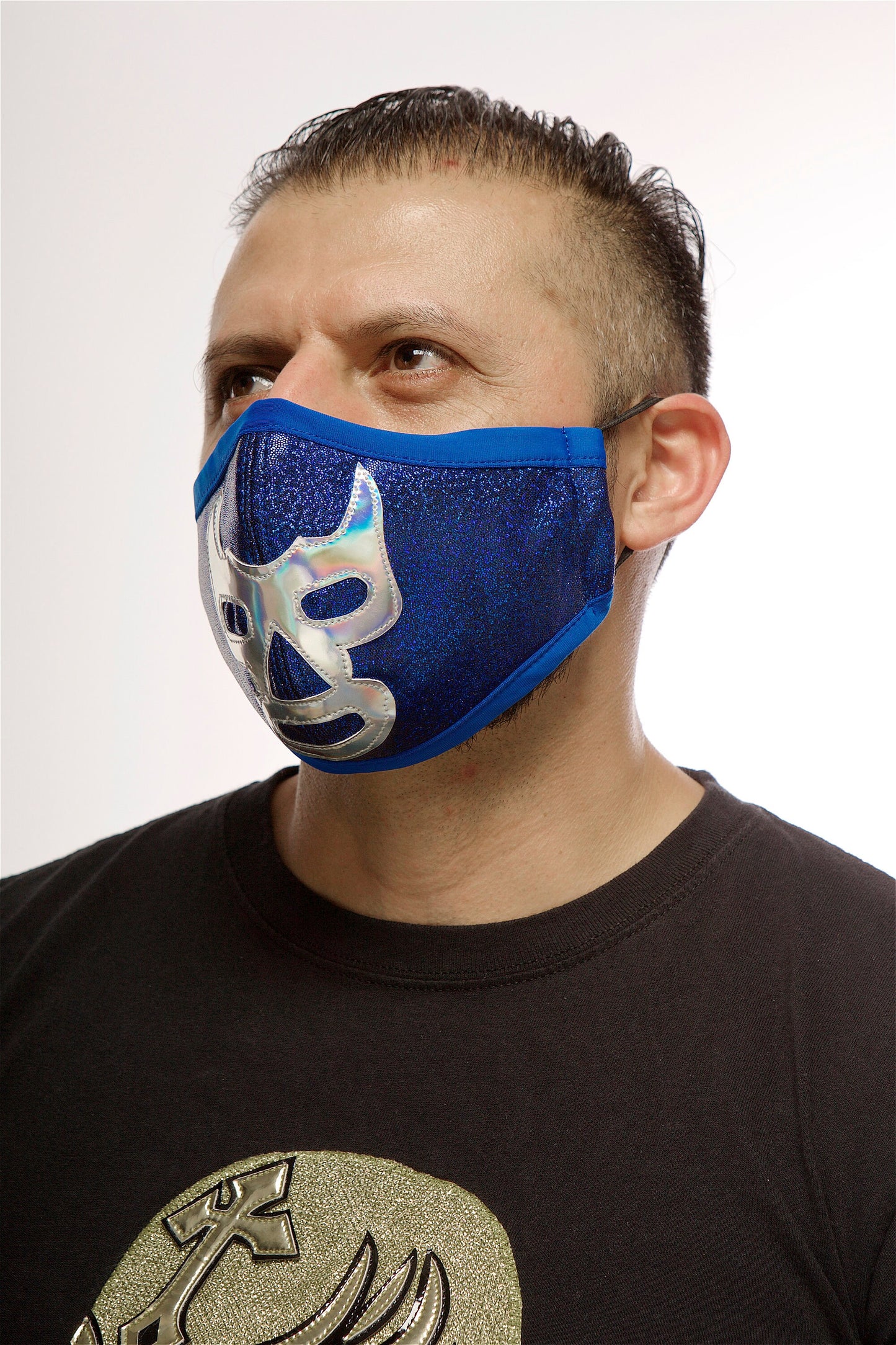 Blue Demon Luchador Wrestler Face Cover
