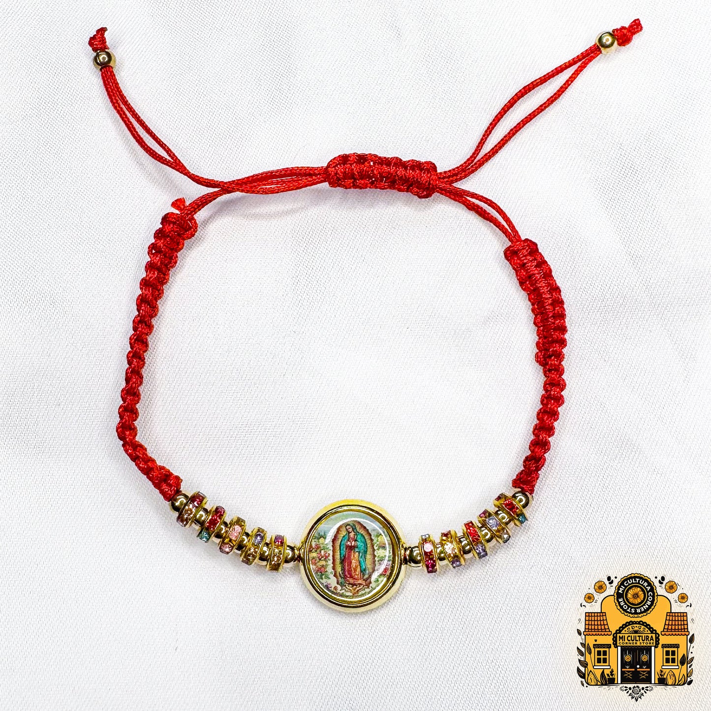 La Virgen de Guadalupe Red Thread Bracelet: Divine Elegance in Every Bead - Adjustable for All, Perfect for Any Occasion!