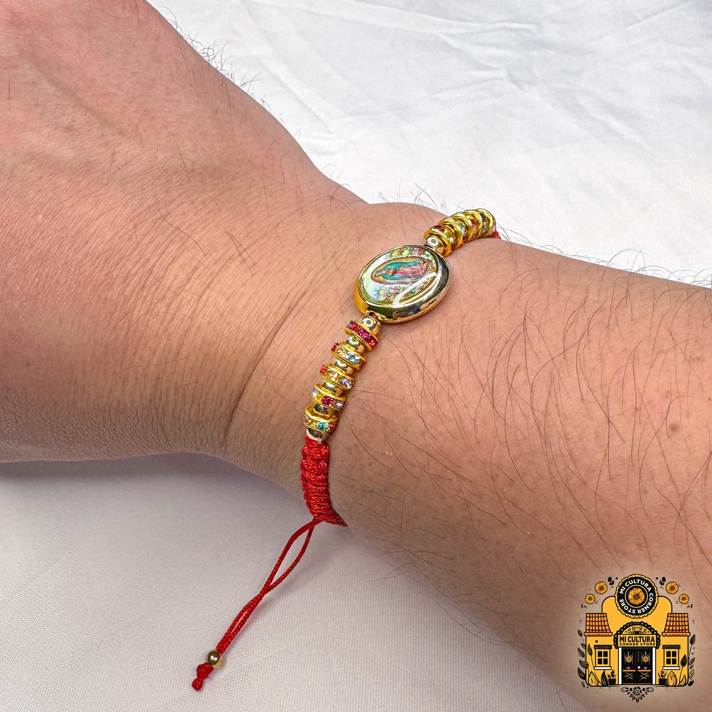 La Virgen de Guadalupe Red Thread Bracelet: Divine Elegance in Every Bead - Adjustable for All, Perfect for Any Occasion!