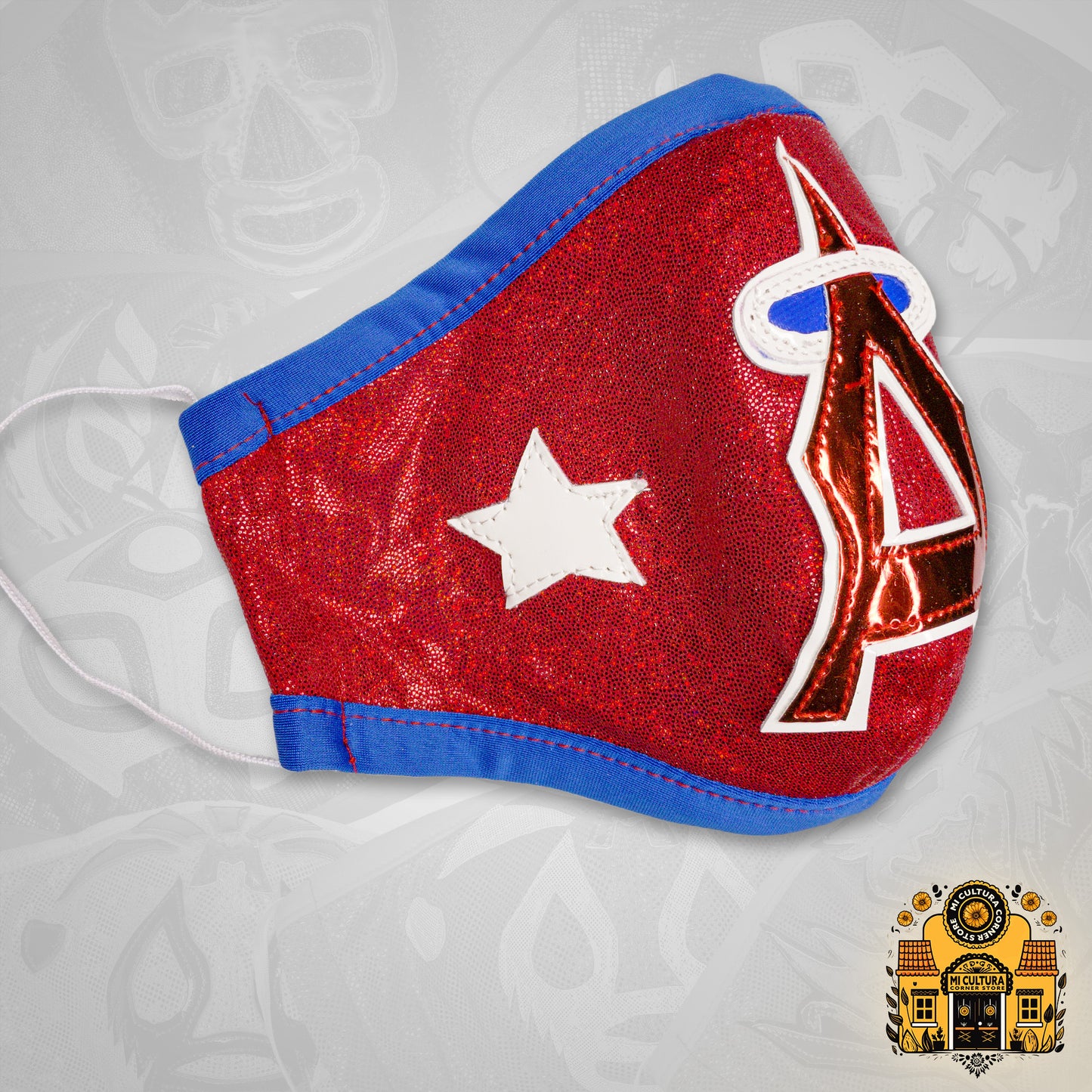 Los Angeles Anaheim (LA) Angels Luchador Wrestler Face Cover