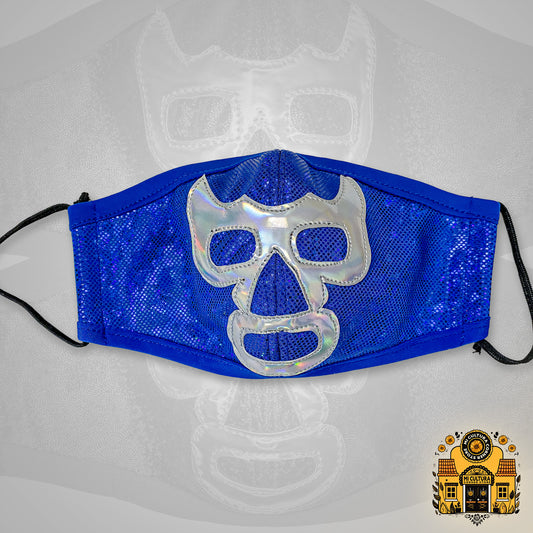 Blue Demon Luchador Wrestler Face Cover