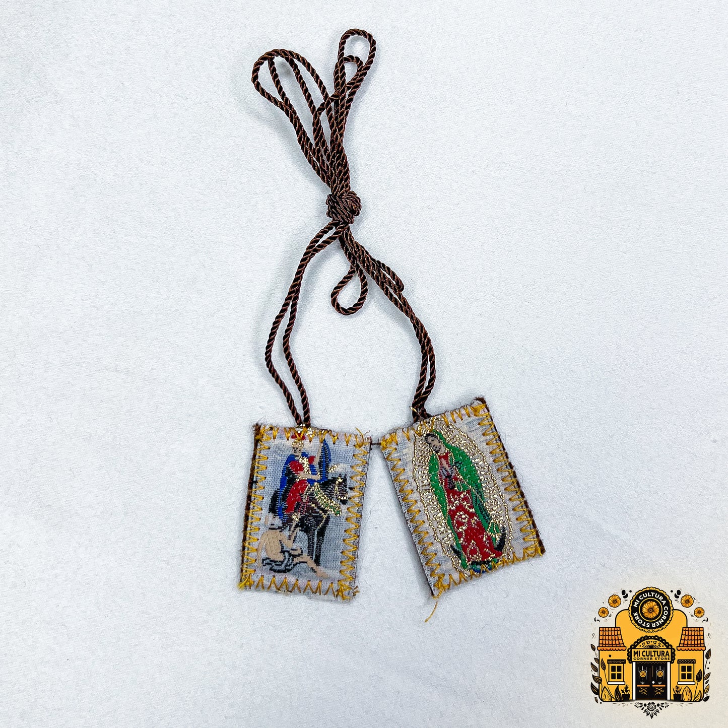 Escapulario de La Virgen de Guadalupe y San Martin Caballero/ Scapular of Our Lady of Guadalupe and St. Martin of Tours