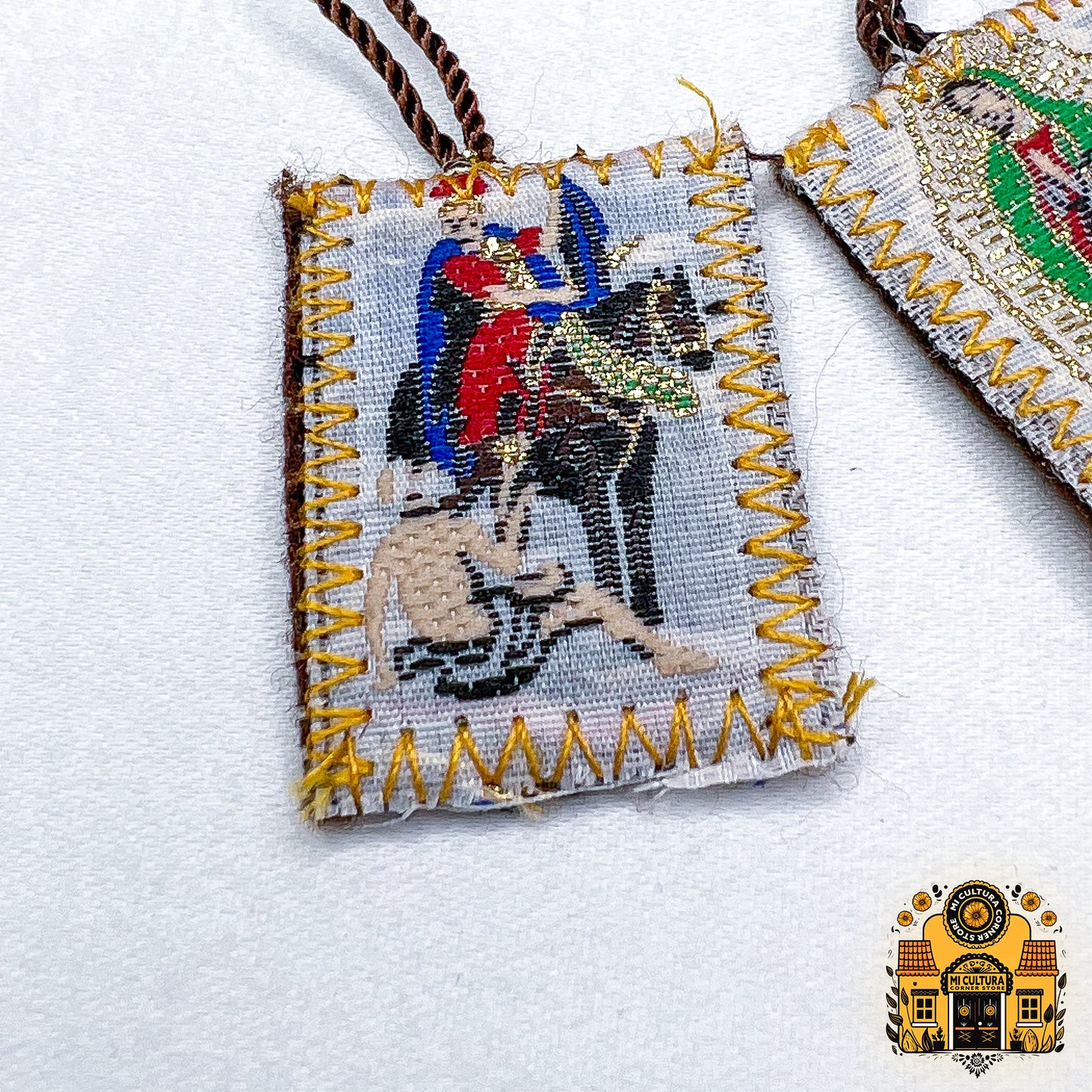 Escapulario de La Virgen de Guadalupe y San Martin Caballero/ Scapular of Our Lady of Guadalupe and St. Martin of Tours