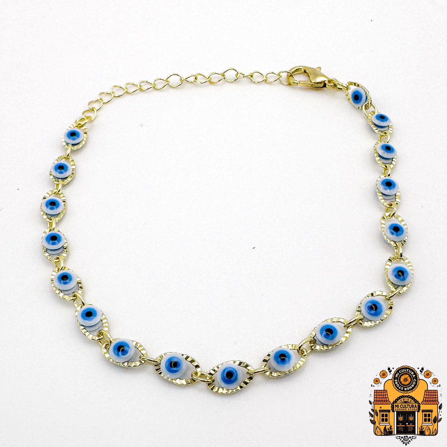 Elegant Gold-Silver-Plated Evil Eye Bracelet - Protection and Style Combined - Pulsera de Ojo Turco Chapada en Oro o plata - Protección y Estilo Combinados