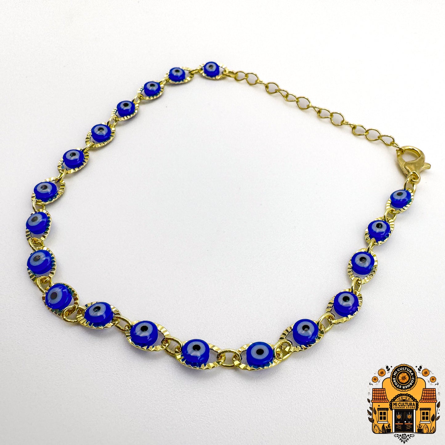 Elegant Gold-Silver-Plated Evil Eye Bracelet - Protection and Style Combined - Pulsera de Ojo Turco Chapada en Oro o plata - Protección y Estilo Combinados