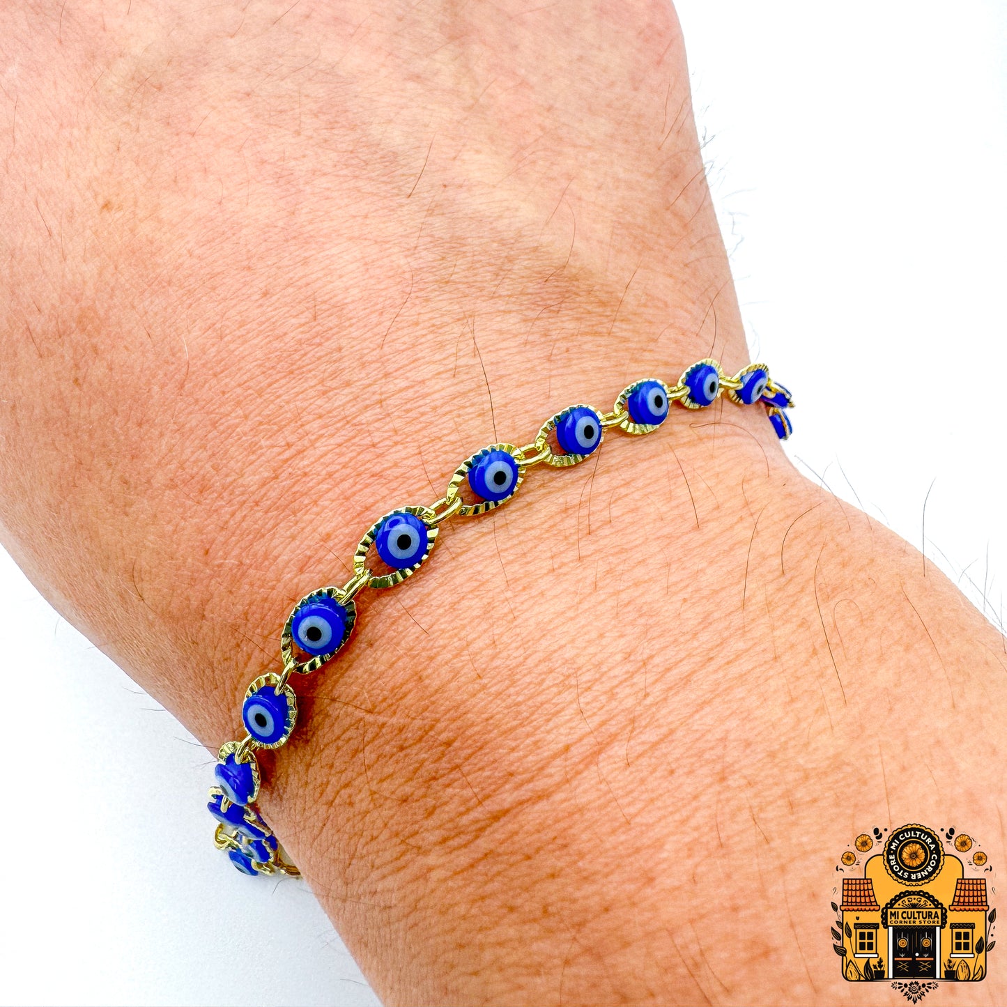 Elegant Gold-Silver-Plated Evil Eye Bracelet - Protection and Style Combined - Pulsera de Ojo Turco Chapada en Oro o plata - Protección y Estilo Combinados