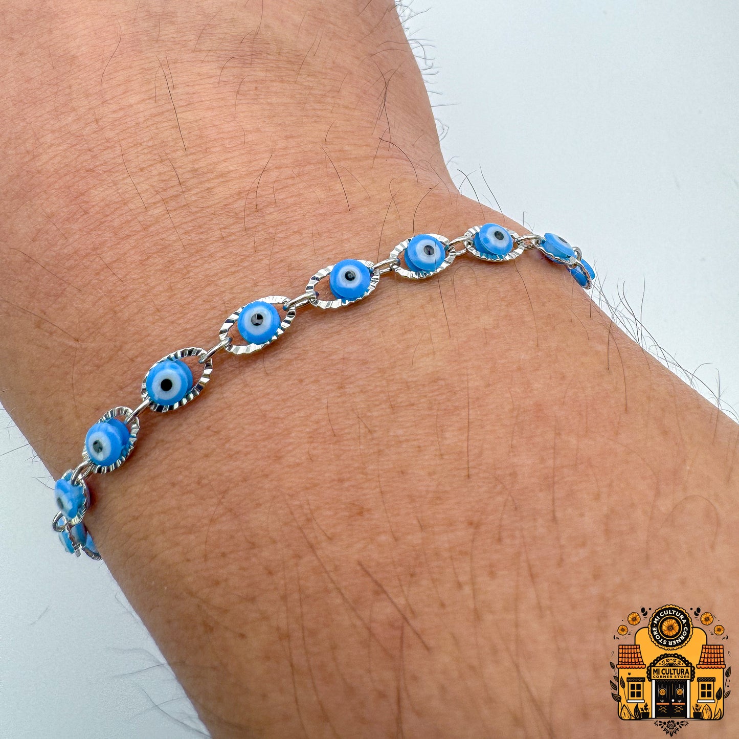 Elegant Gold-Silver-Plated Evil Eye Bracelet - Protection and Style Combined - Pulsera de Ojo Turco Chapada en Oro o plata - Protección y Estilo Combinados