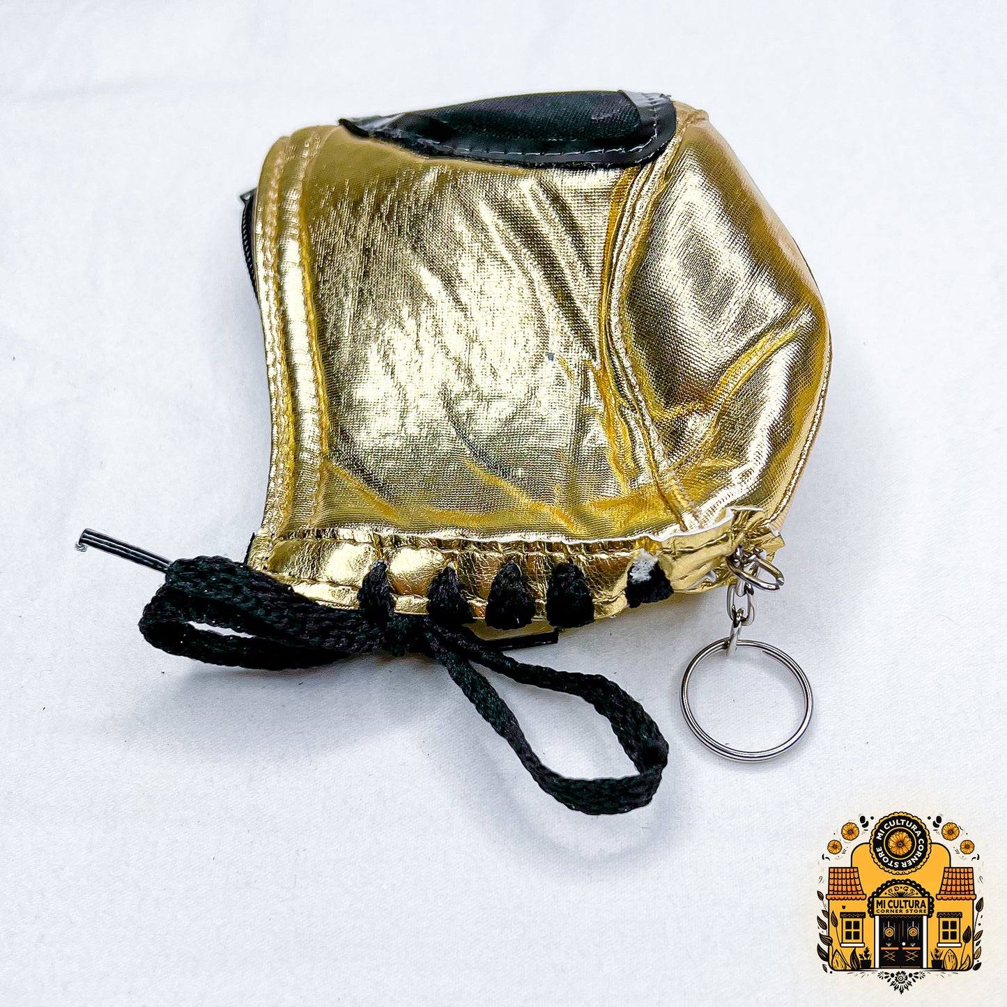 Small Tinieblas Luchador Mask Keychain Coin Purse Pouch with Zipper