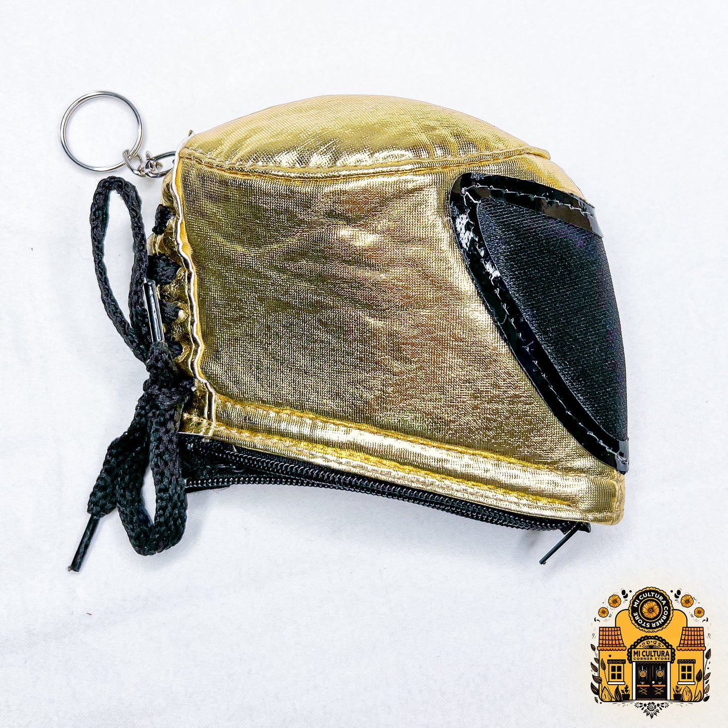 Small Tinieblas Luchador Mask Keychain Coin Purse Pouch with Zipper