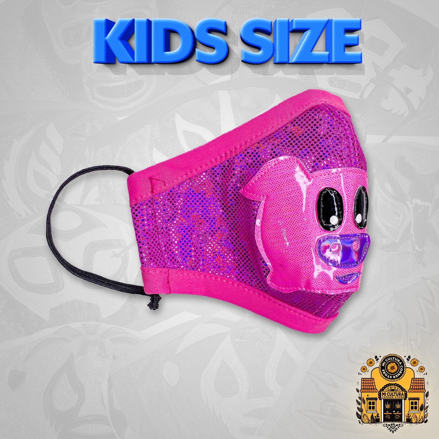 Pink Piggy Cute Face Cover for Kids or Small Adults