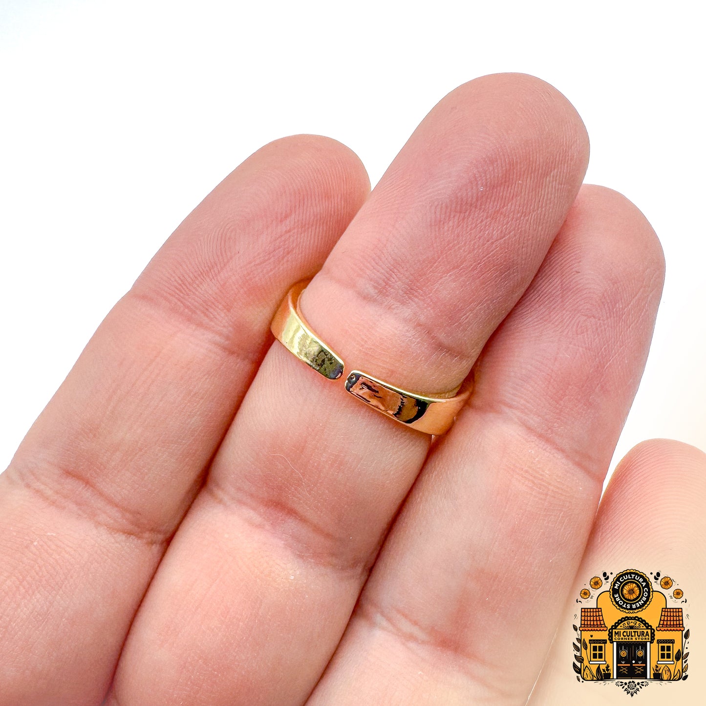 14K Gold-Plated San Judas Tadeo Ring - Adjustable Religious Jewelry