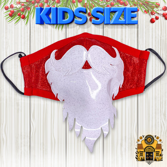 Santa Claus with Beard Face Cover - Kids