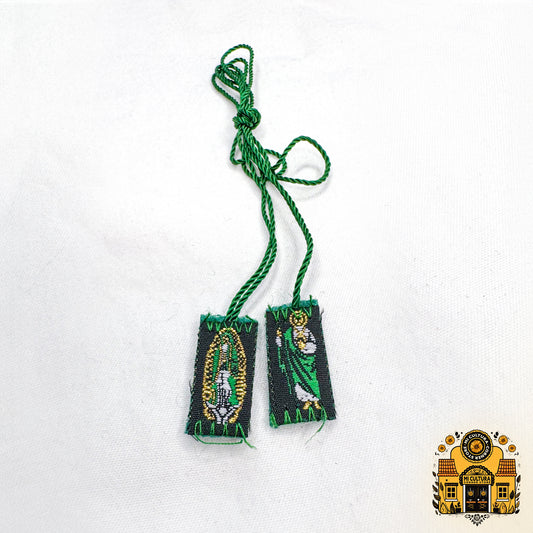 Escapulario de La Virgen de Guadalupe y San Judas - MINI / Scapular of Our Lady of Guadalupe and St. Jude Necklace Collar - MINI