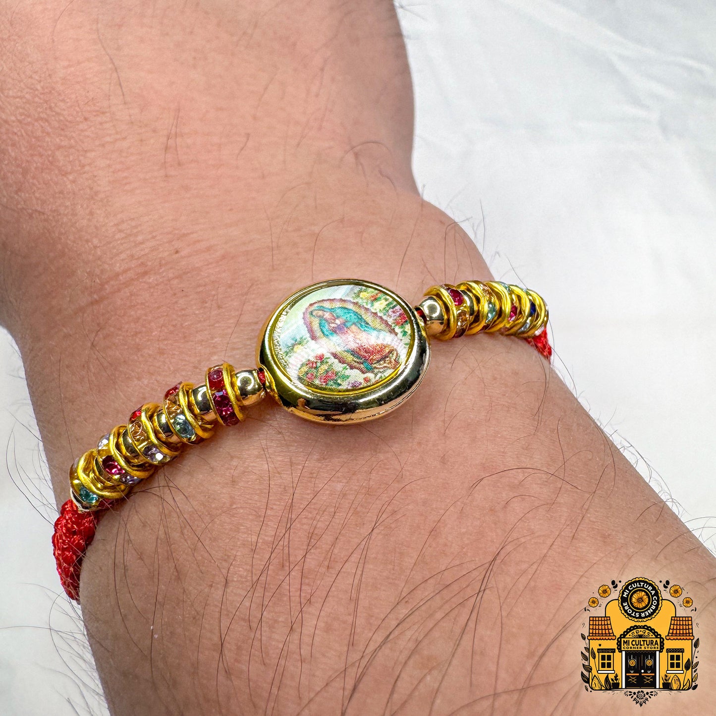 La Virgen de Guadalupe Red Thread Bracelet: Divine Elegance in Every Bead - Adjustable for All, Perfect for Any Occasion!