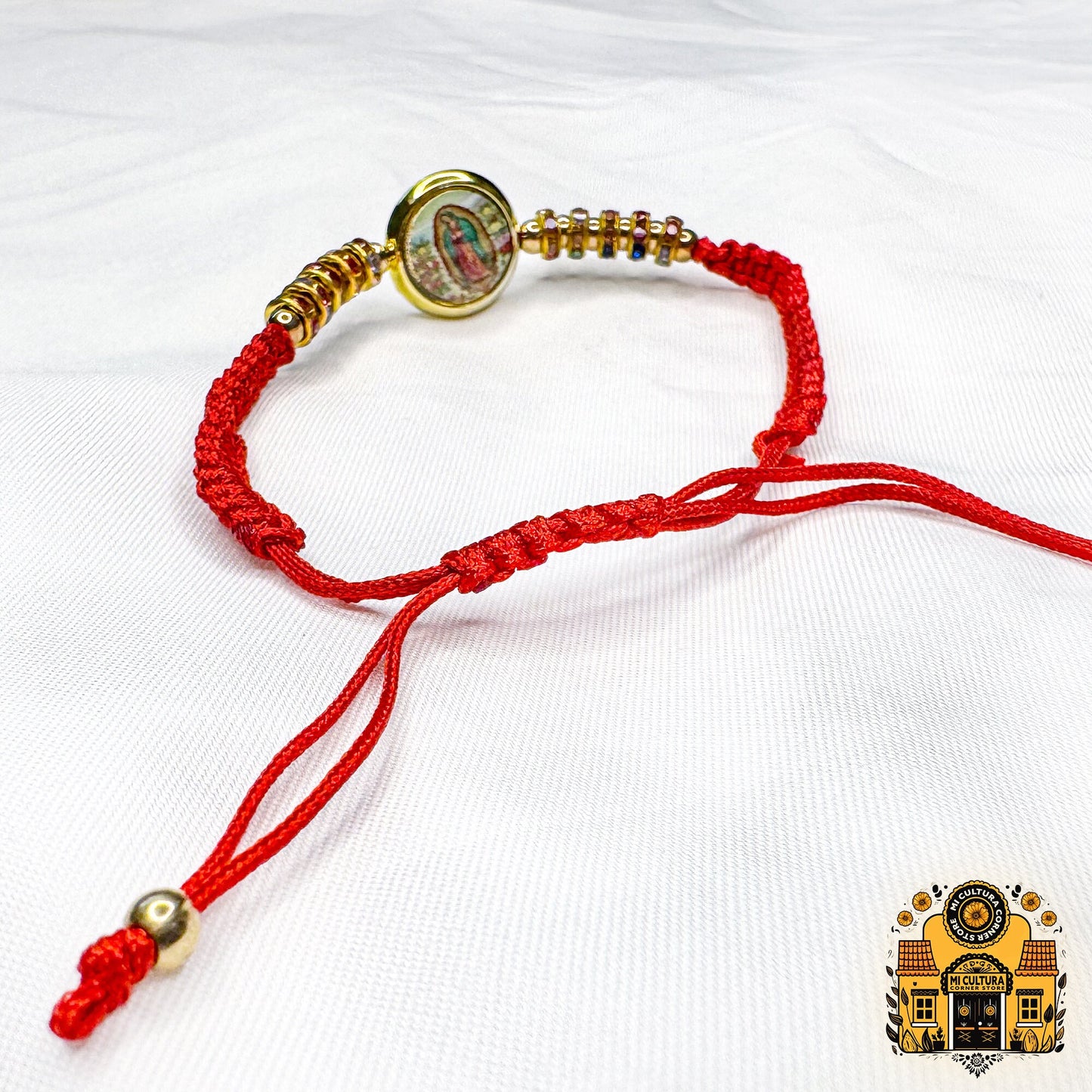 La Virgen de Guadalupe Red Thread Bracelet: Divine Elegance in Every Bead - Adjustable for All, Perfect for Any Occasion!