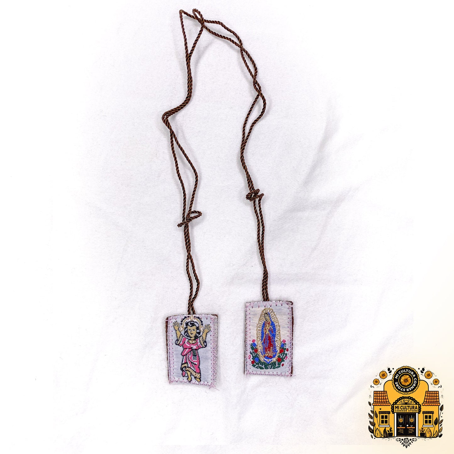 Escapulario de La Virgen de Guadalupe y El Niño Jesus / Scapular of Our Lady of Guadalupe and Baby Jesus Necklace Collar