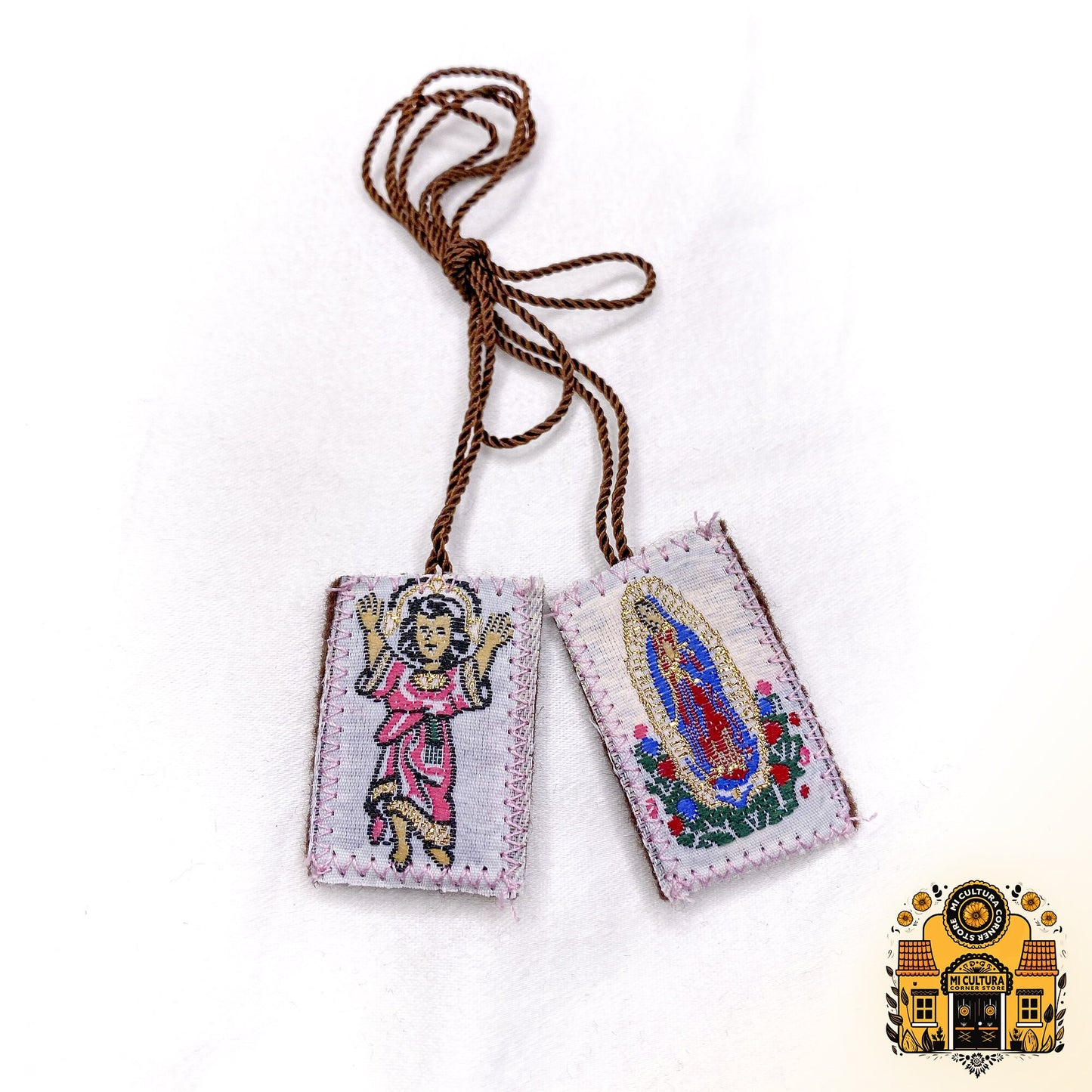 Escapulario de La Virgen de Guadalupe y El Niño Jesus / Scapular of Our Lady of Guadalupe and Baby Jesus Necklace Collar